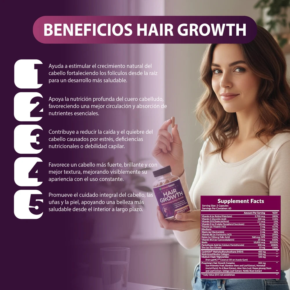 Hair Growth - Tratamiento Multivitamínico Capilar