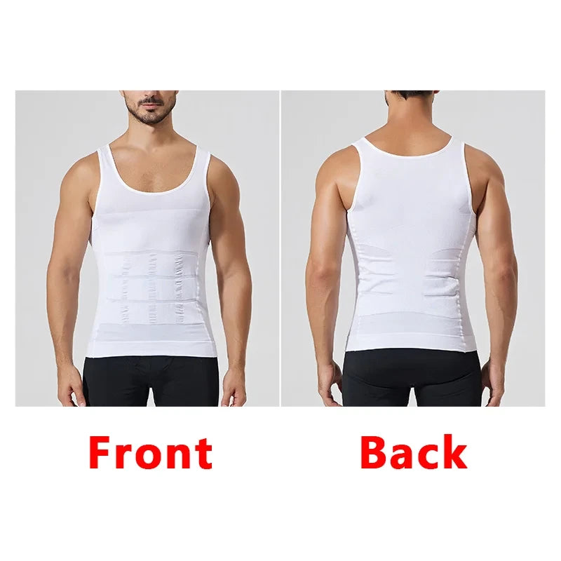 Faja compresiva masculina blanca