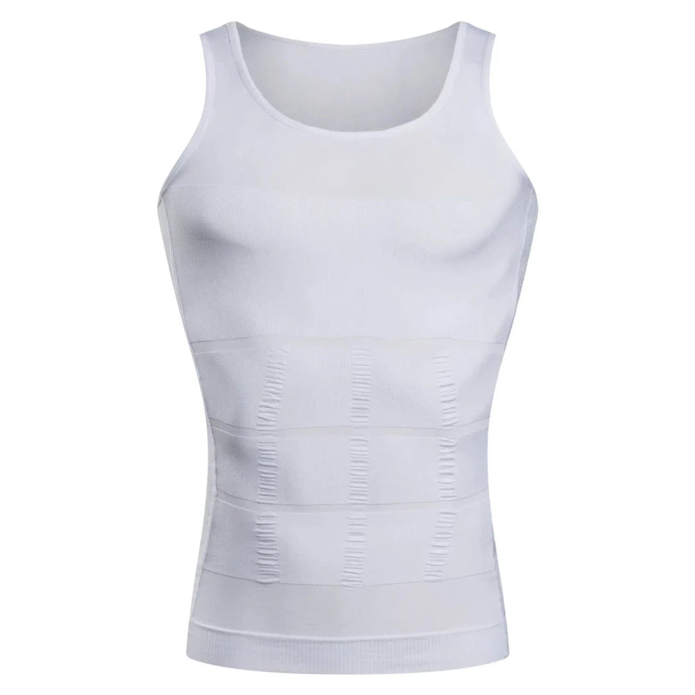Faja compresiva masculina blanca