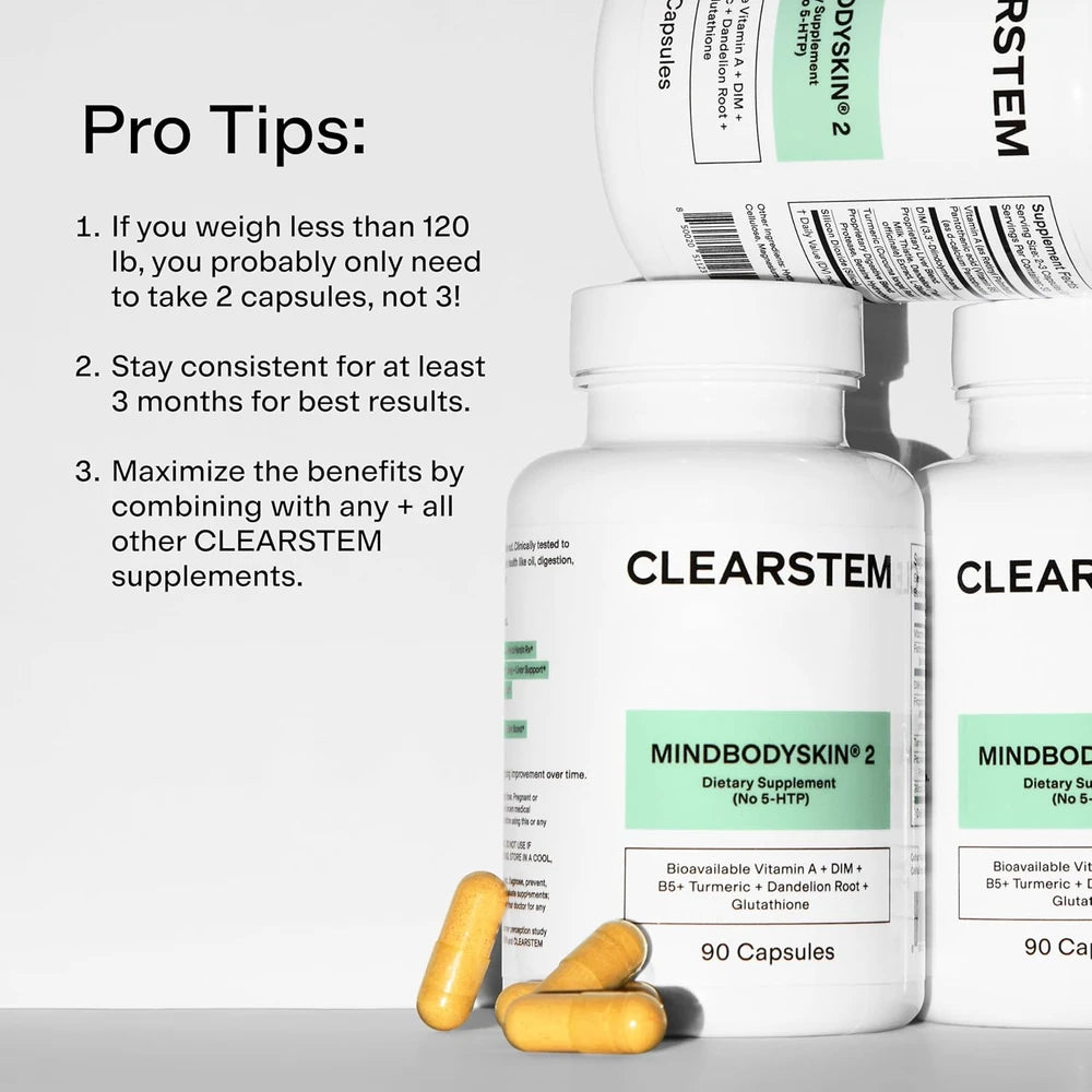 CLEARSTEM Suplemento para Akné Hormonal Mindbodyskin
