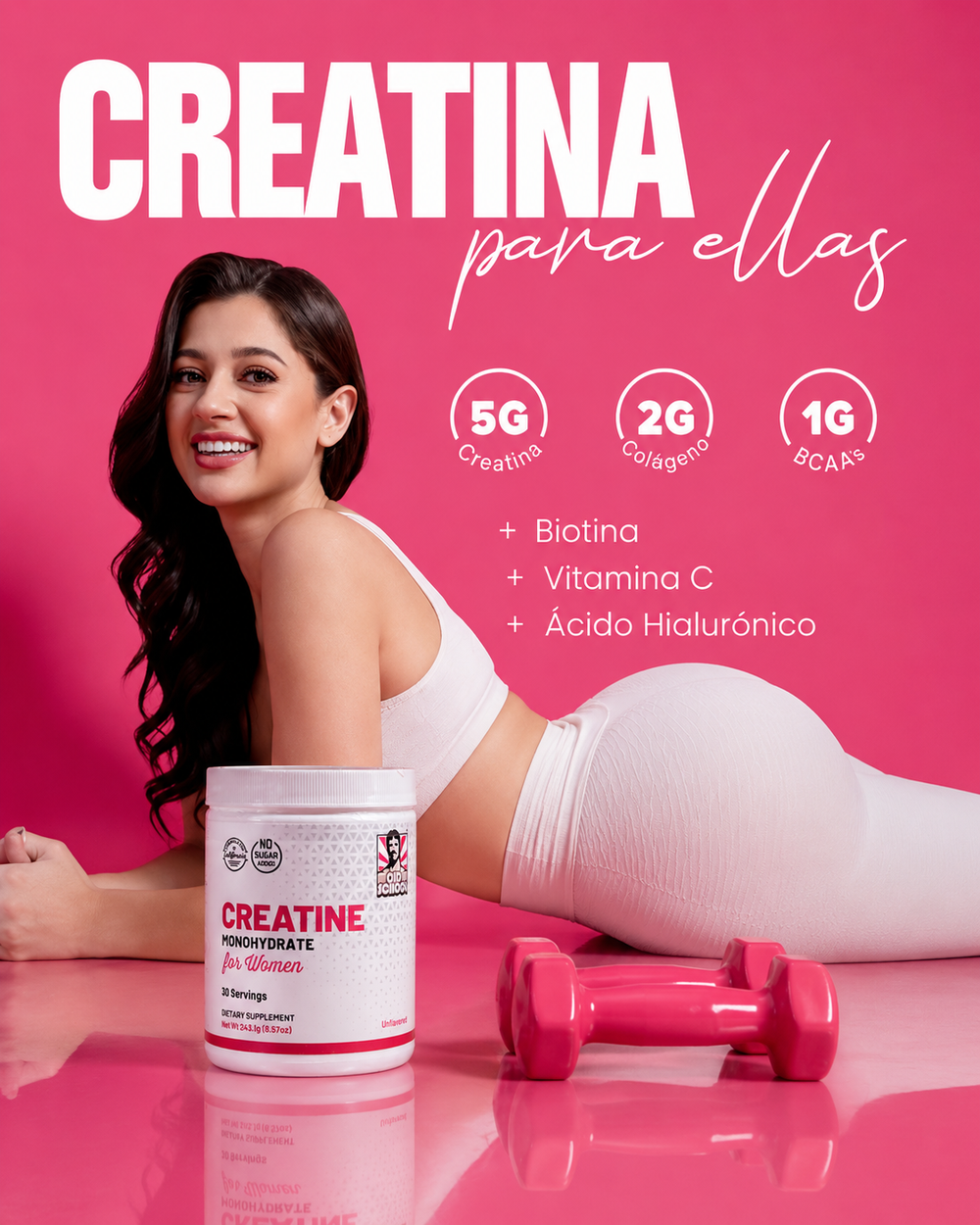 Creatina Monohidratada Para Mujer Old School