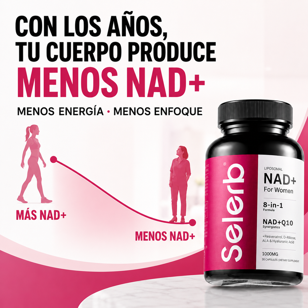 Selerb NAD+ 8 en 1 para Mujeres – Energía, Enfoque y Vitalidad
