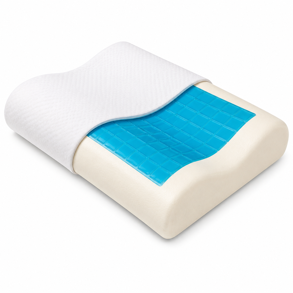 ALMOHADA CERVICAL PREMIUM - GEL + MEMORY FOAM