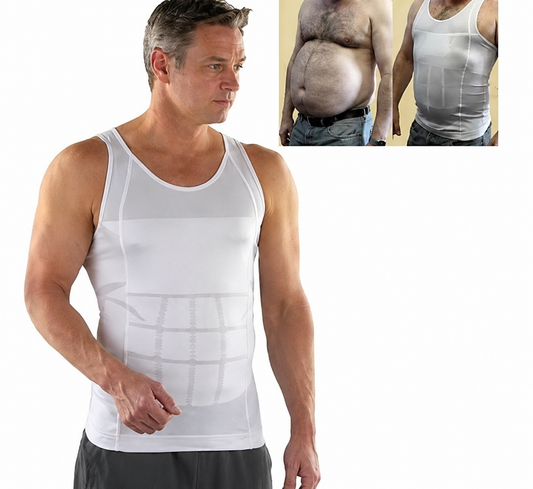 Faja compresiva masculina blanca