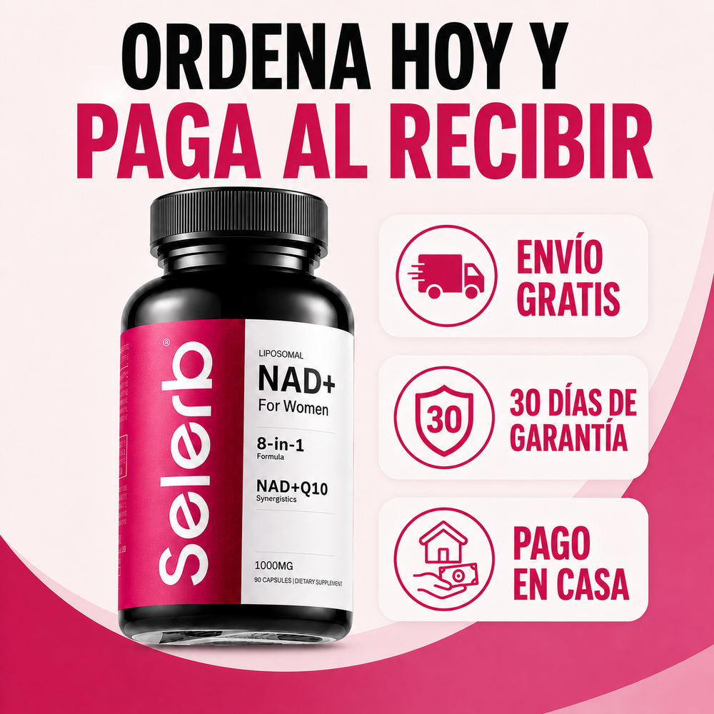 Selerb NAD+ 8 en 1 para Mujeres – Energía, Enfoque y Vitalidad