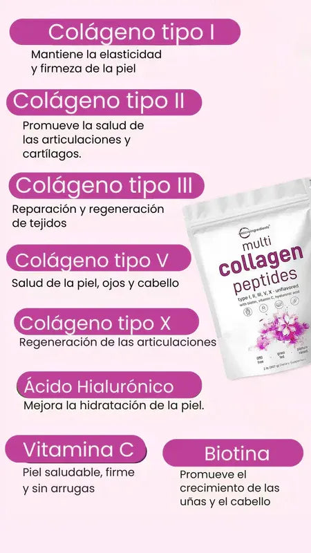 Suplemento de Multi Colágeno con Péptidos